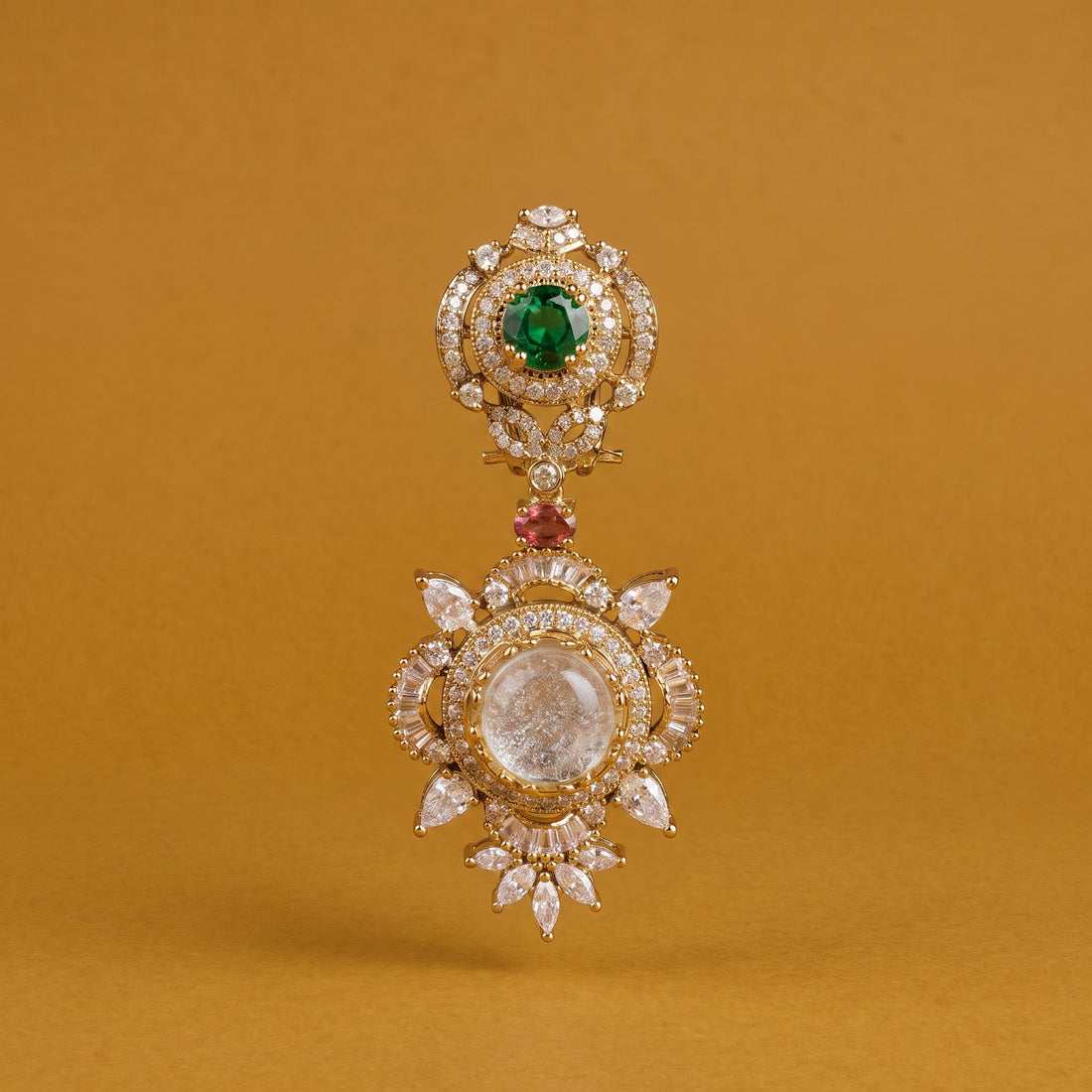 Maharaj Dual Medallion Drop Earrings