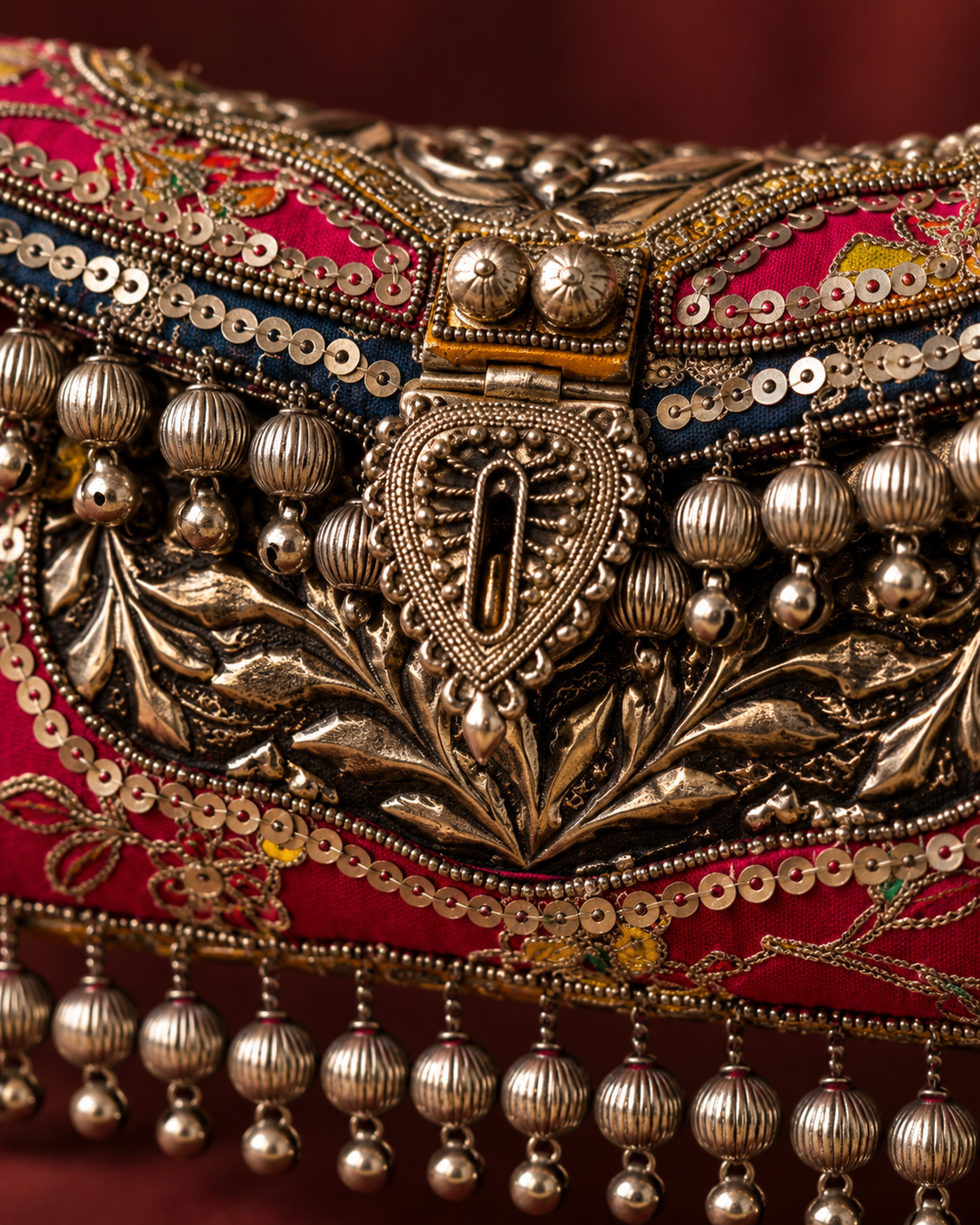 Boho Bells Metal Clutch Bag