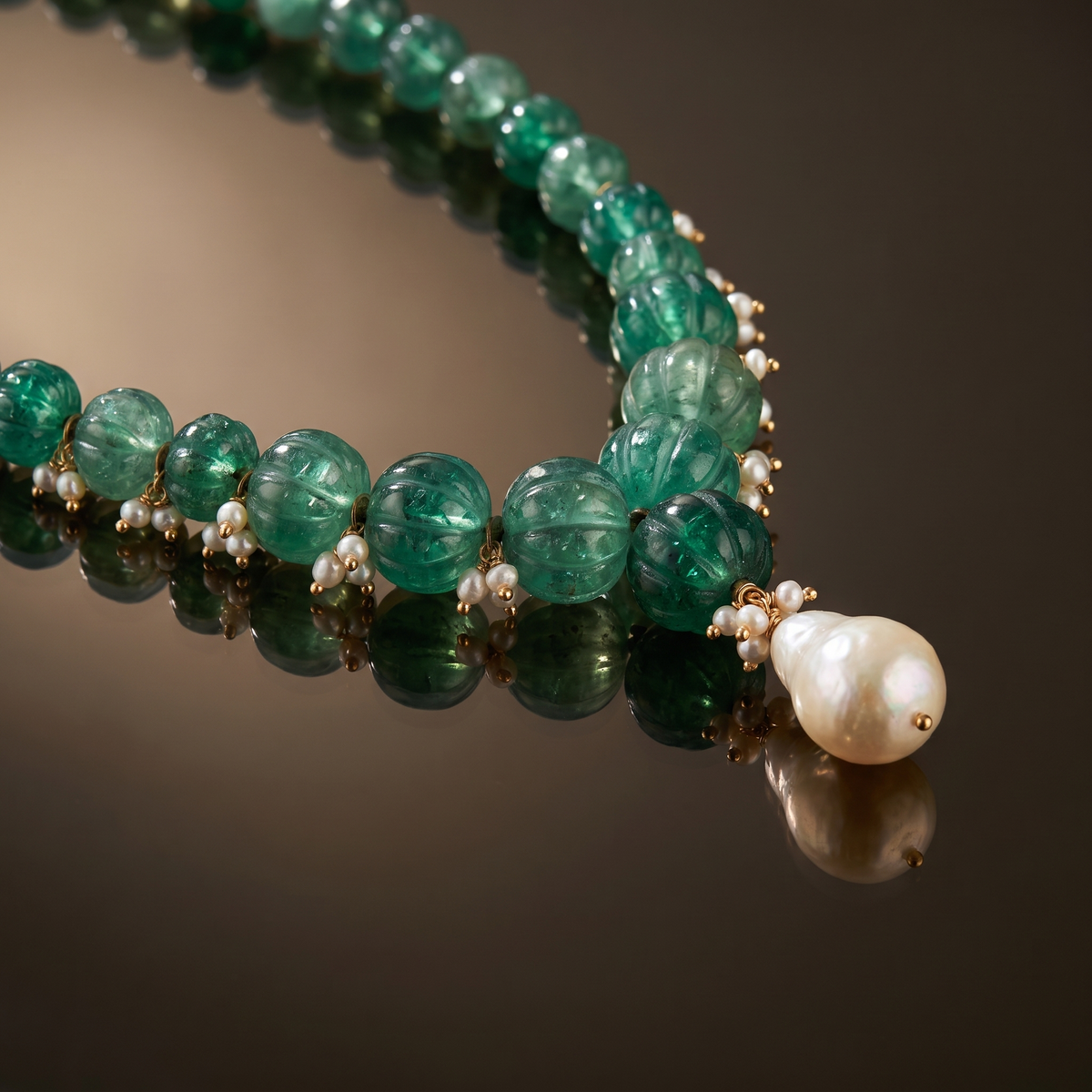 Shimoya Emerald Bead Necklace