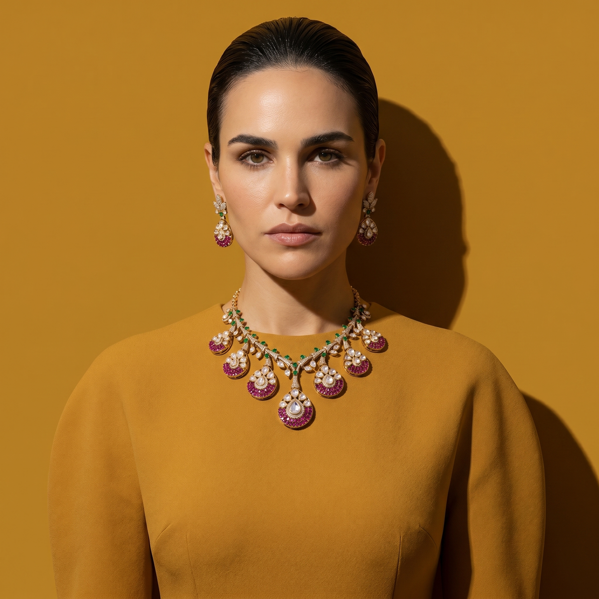 Diya Tulip Necklace Set