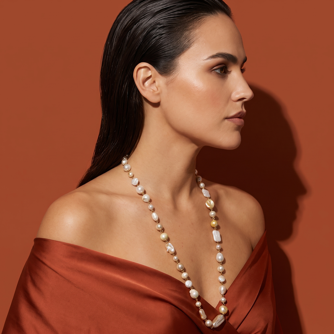 Elara Pearl Strand Necklace