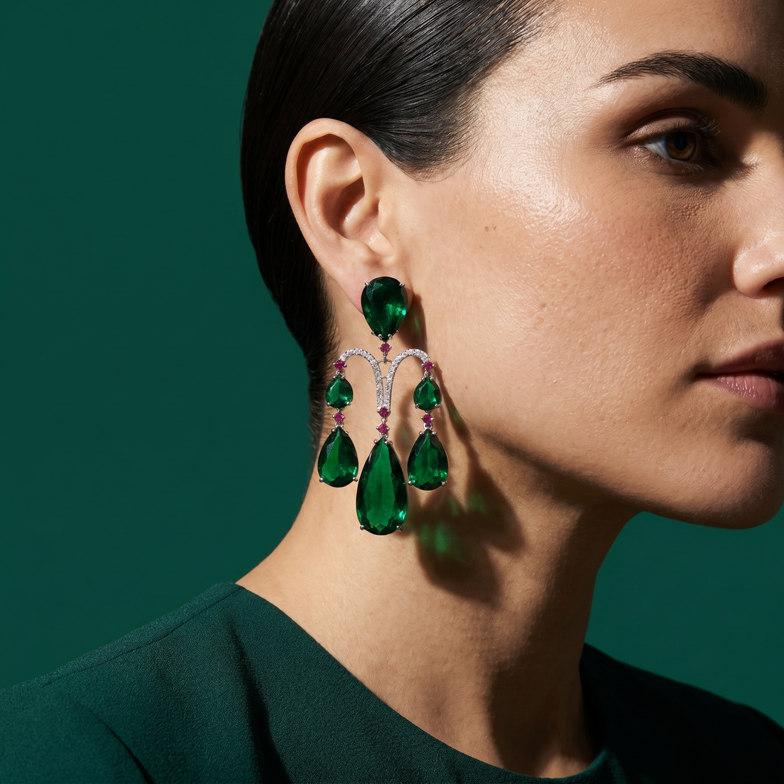 Emrielle Verdant Chandelier Earrings