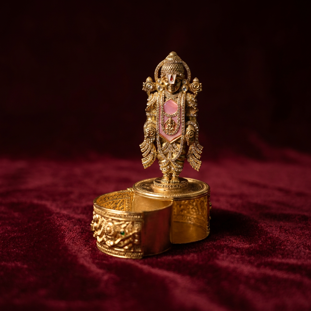 Kumudini Brass Keepsake Box