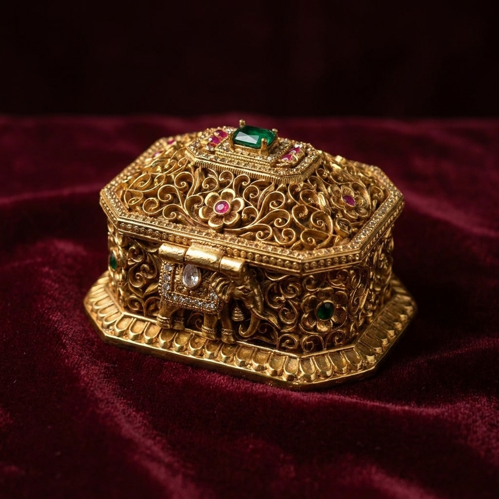 Mrinalini Brass Keepsake Box