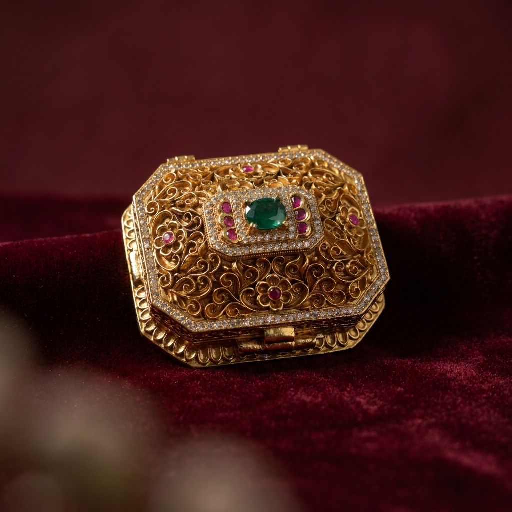 Mrinalini Brass Keepsake Box