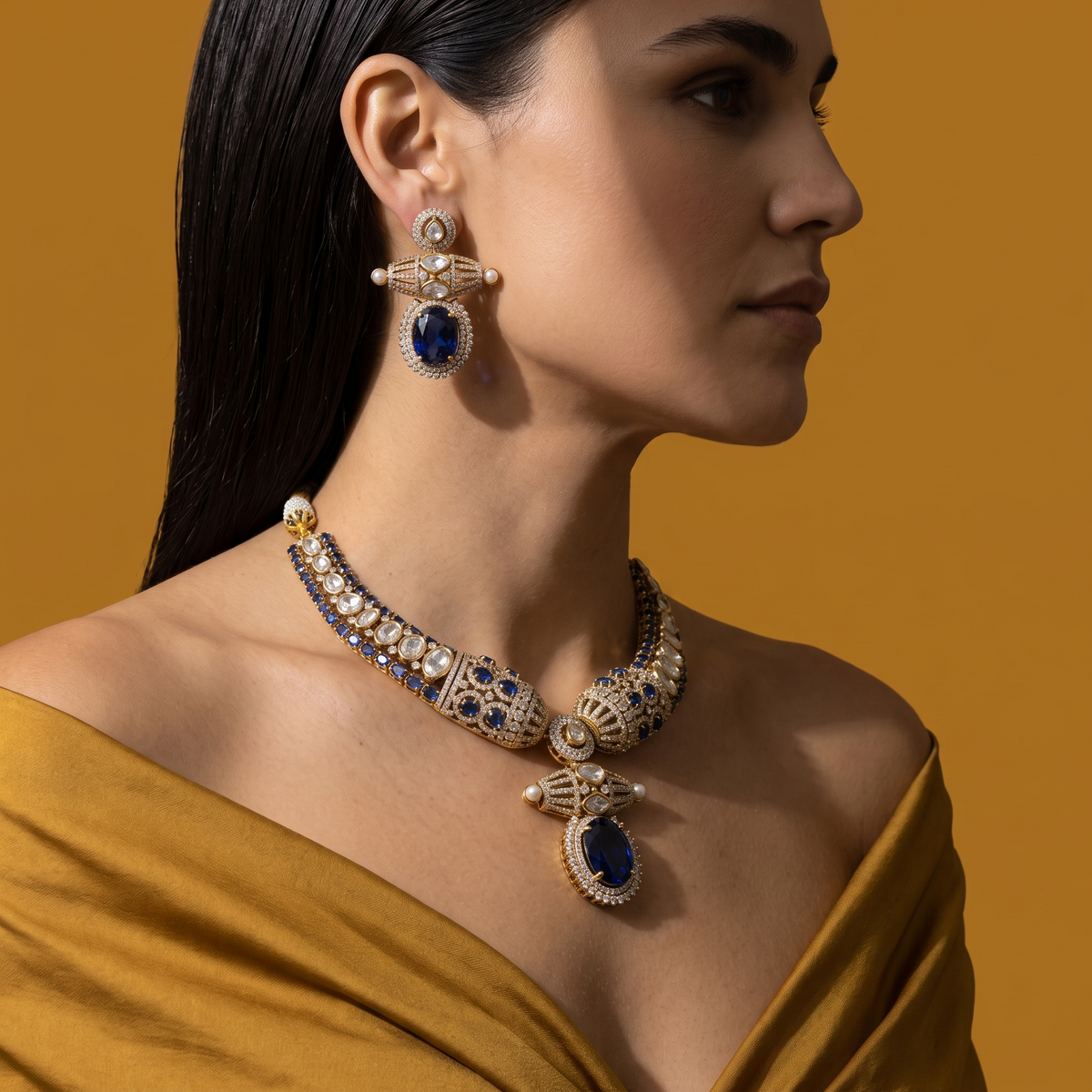 Neelam Hasli Necklace Set