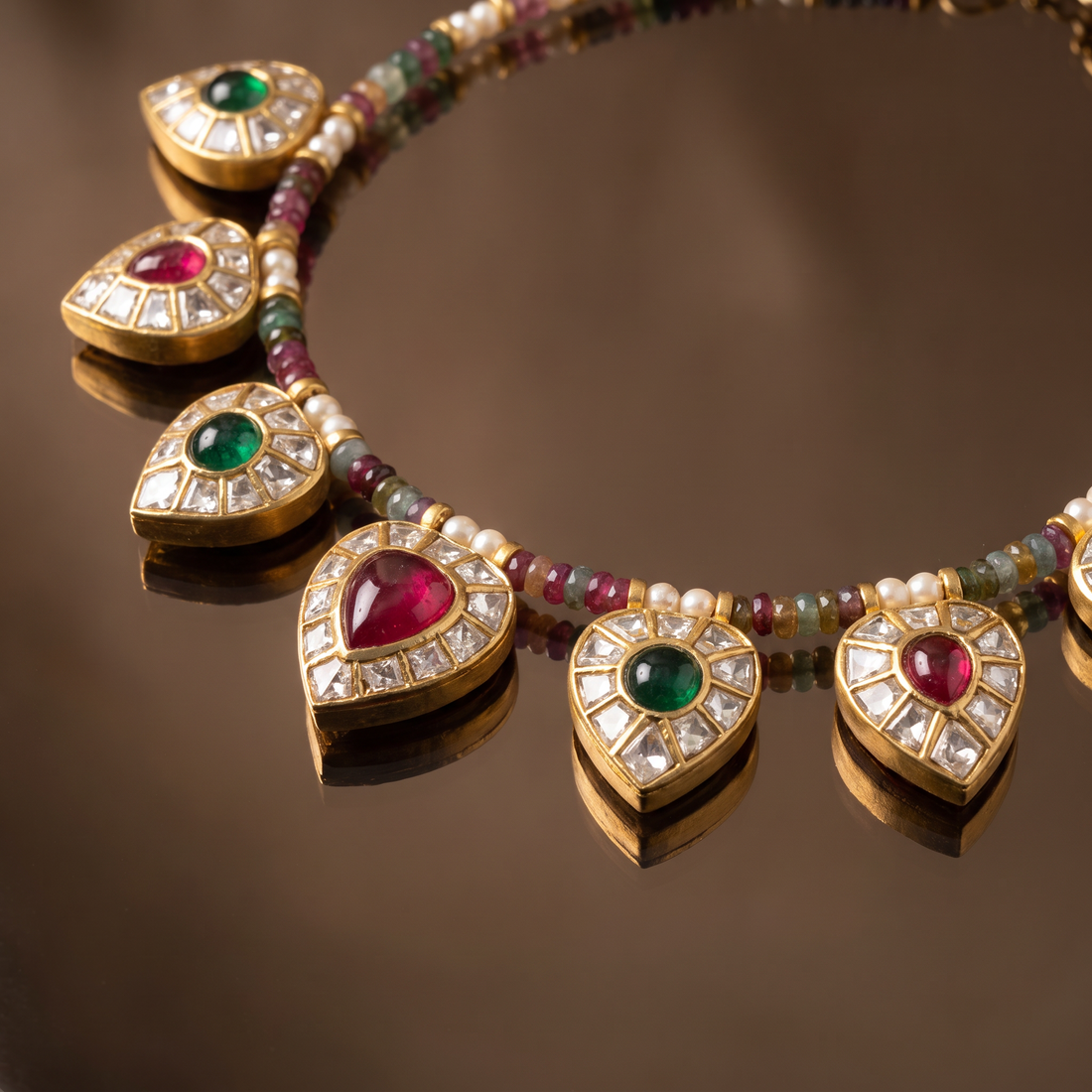 Rishima Kundan Drop Necklace Set