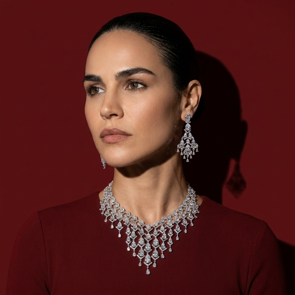 Shamita Regal Ruby Cascade Set