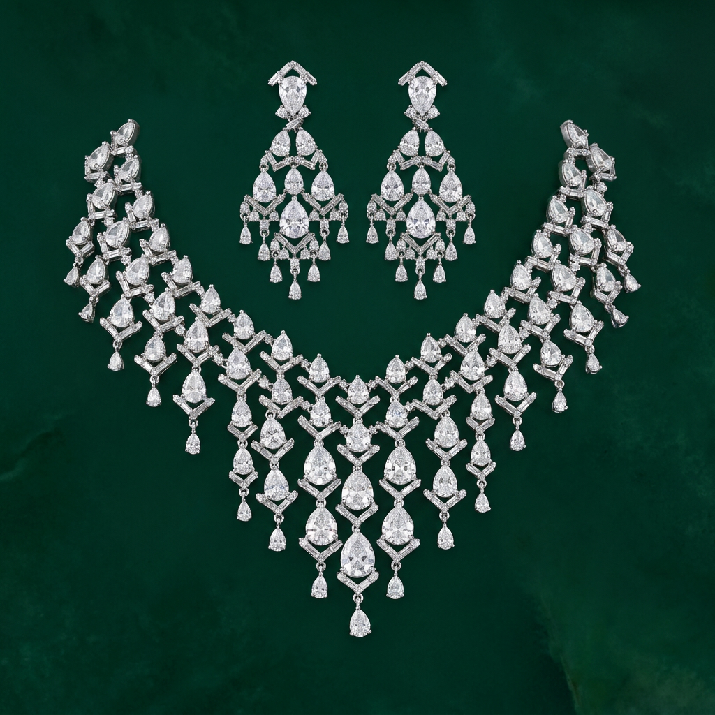 Shamita Regal Ruby Cascade Set
