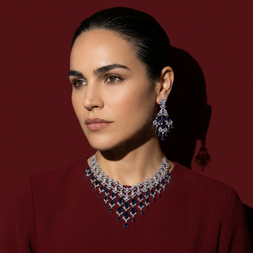 Shamita Regal Ruby Cascade Set