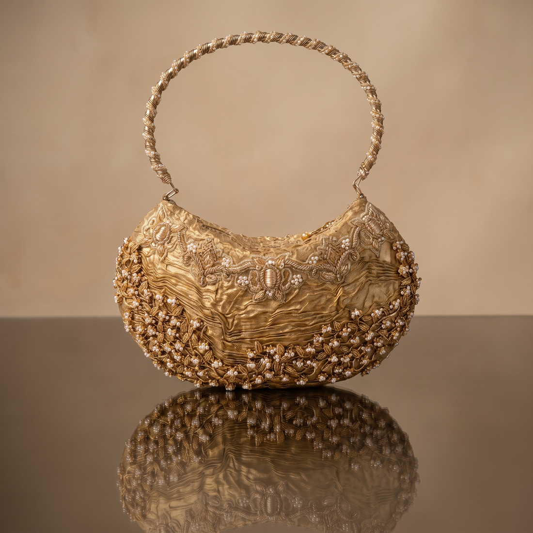 Vintage Vine Gold Handbag