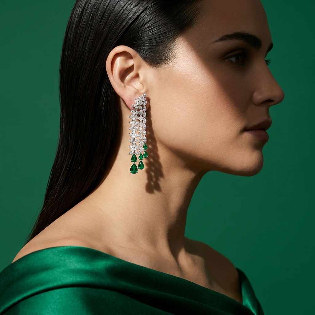 Waterfall Emerald Necklace