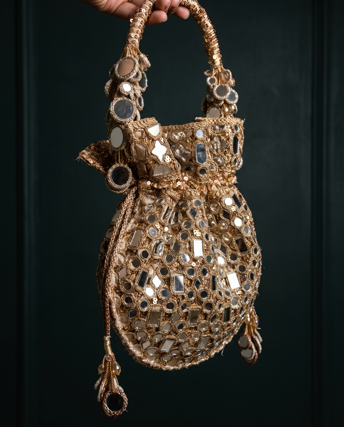 Sunaina Mirrorwork Potli Bag