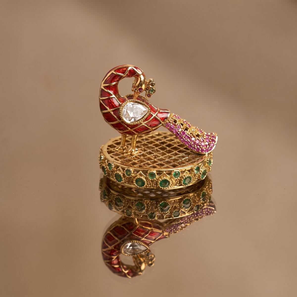 Kiya Peacock Statement Ring