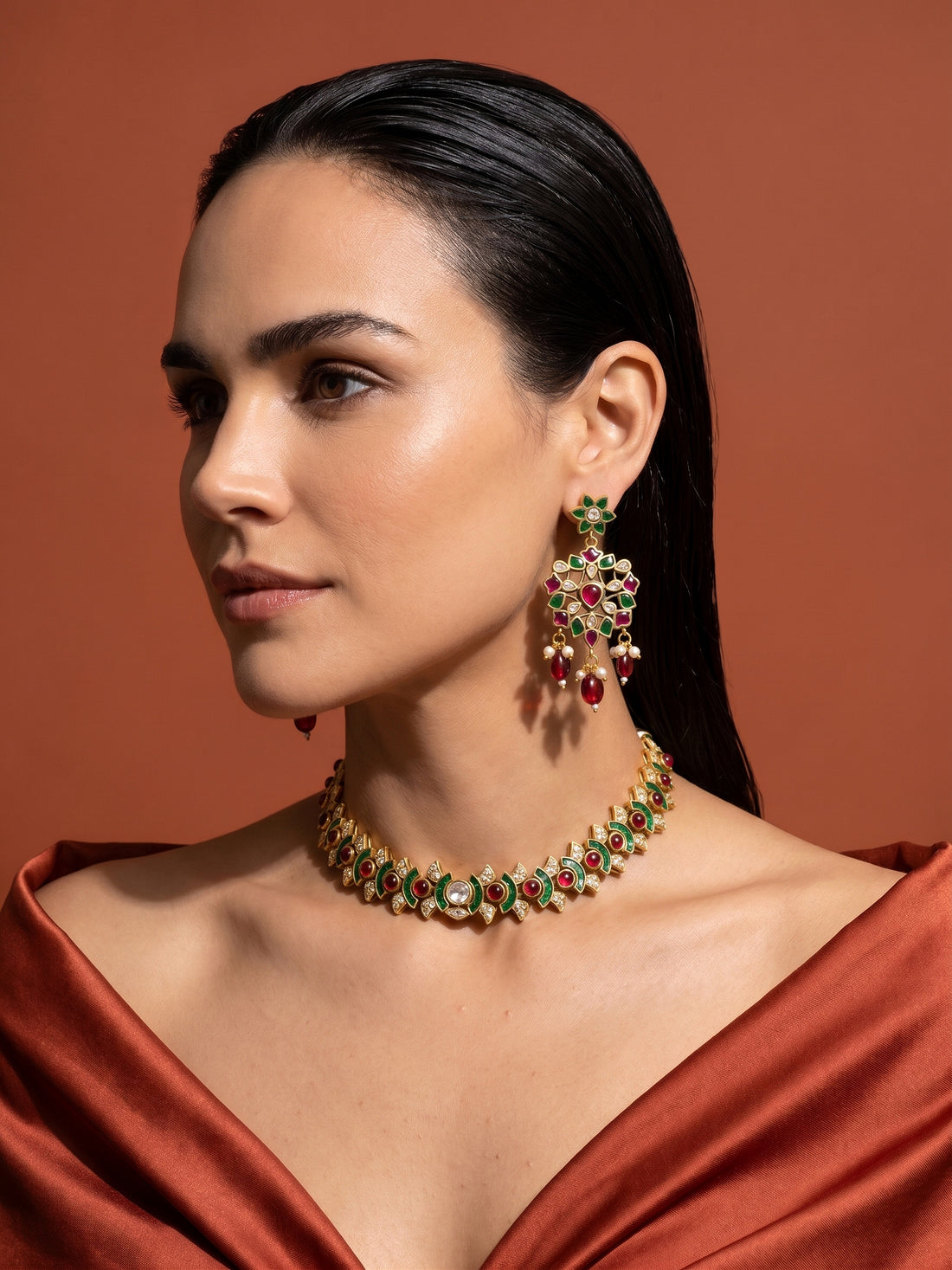 Pankhi Fan Link Choker Set 3