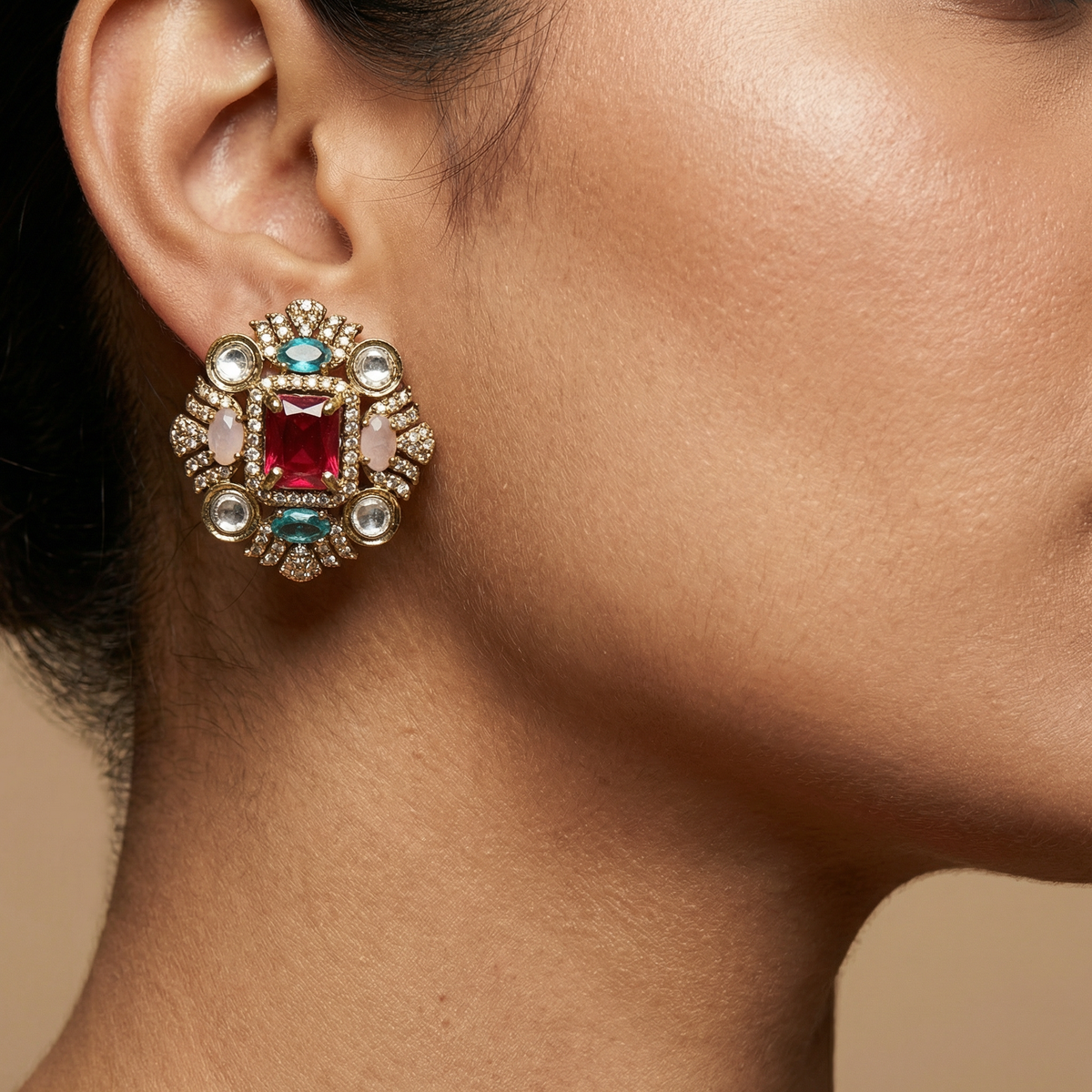 Sofia Navira Statement Earrings – statement Indian jewelry by Ozel