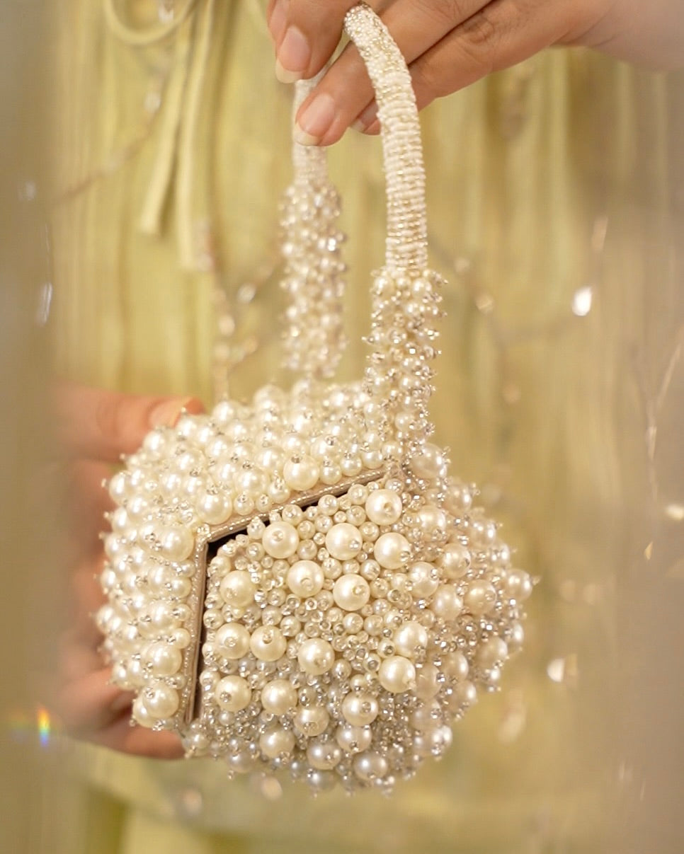 Top view of Bijoux nano handheld bag — Ozel