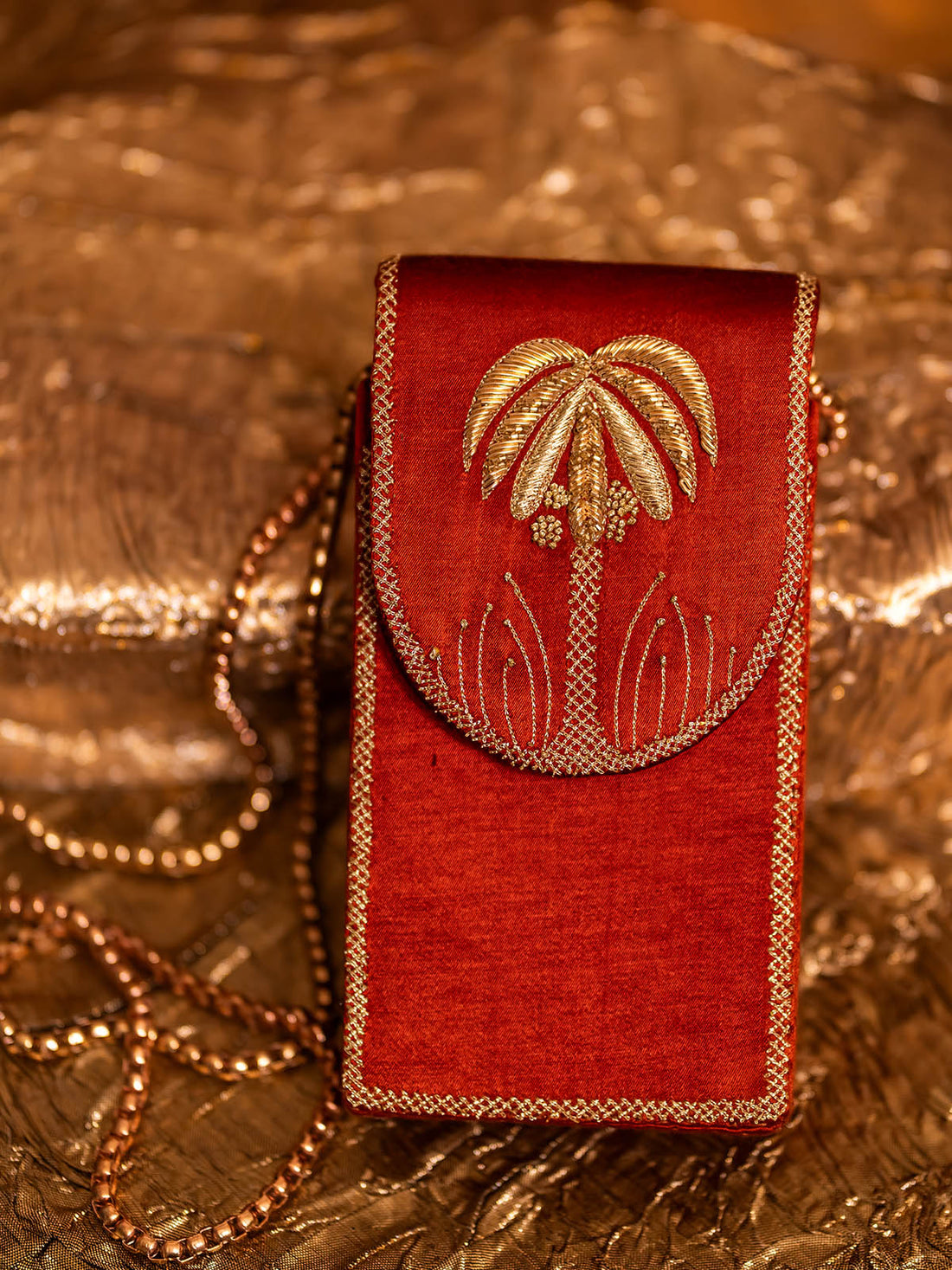 Riva mobile sling bag – handcrafted Indian designer sling by Ozel