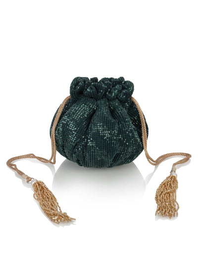 Luxe Shimmer Potli Bag - Ozel