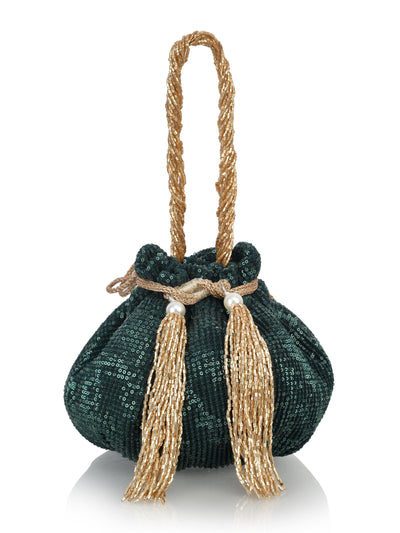 Luxe Shimmer Potli Bag - Ozel