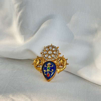 Mehreen floral ring – full ring view by Ozel