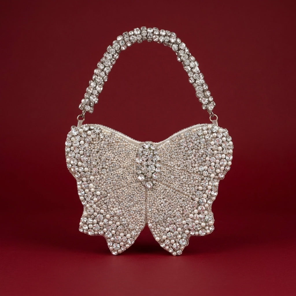 Bow mini bag - Silver