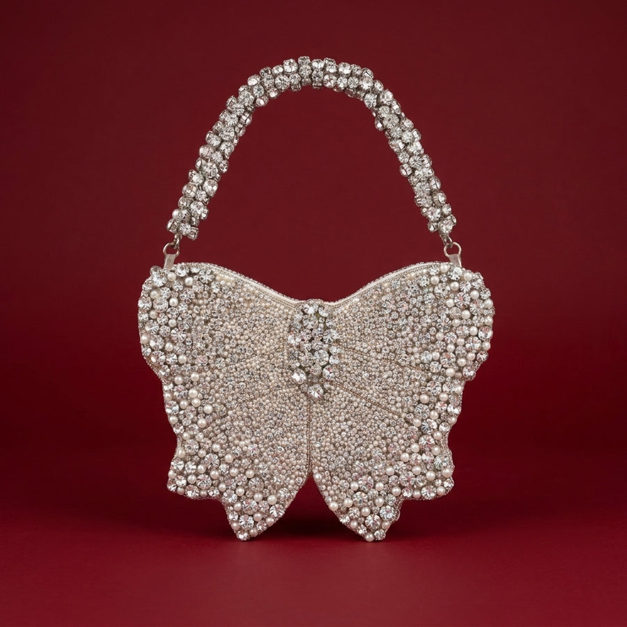 Bow mini bag - Silver