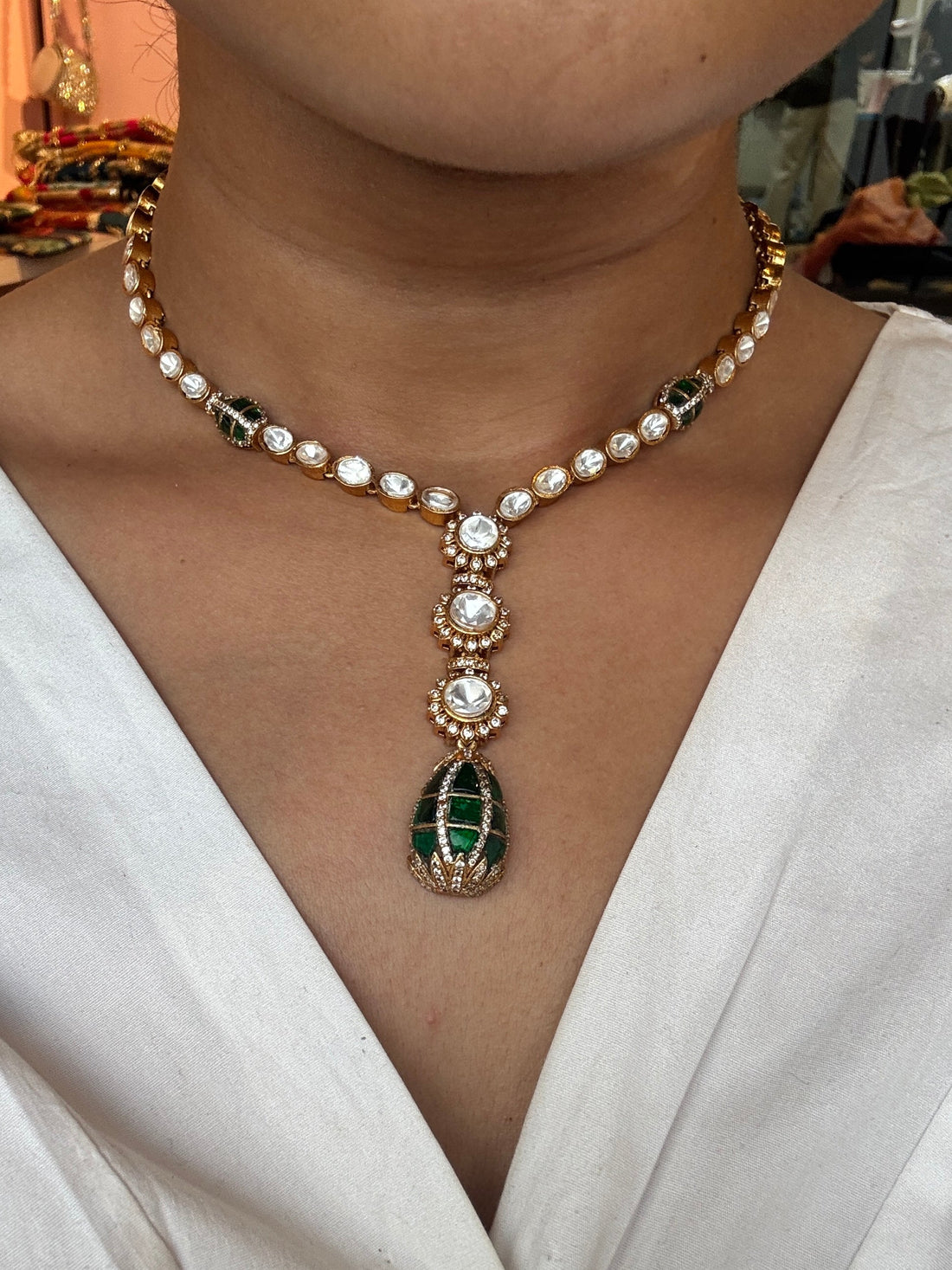 Trish Drop Necklace Set – luxury handcrafted necklace by Ozel