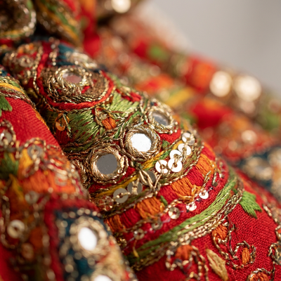 Chakra U shape potli bag – Jadau Indian bridal accessory by Ozel