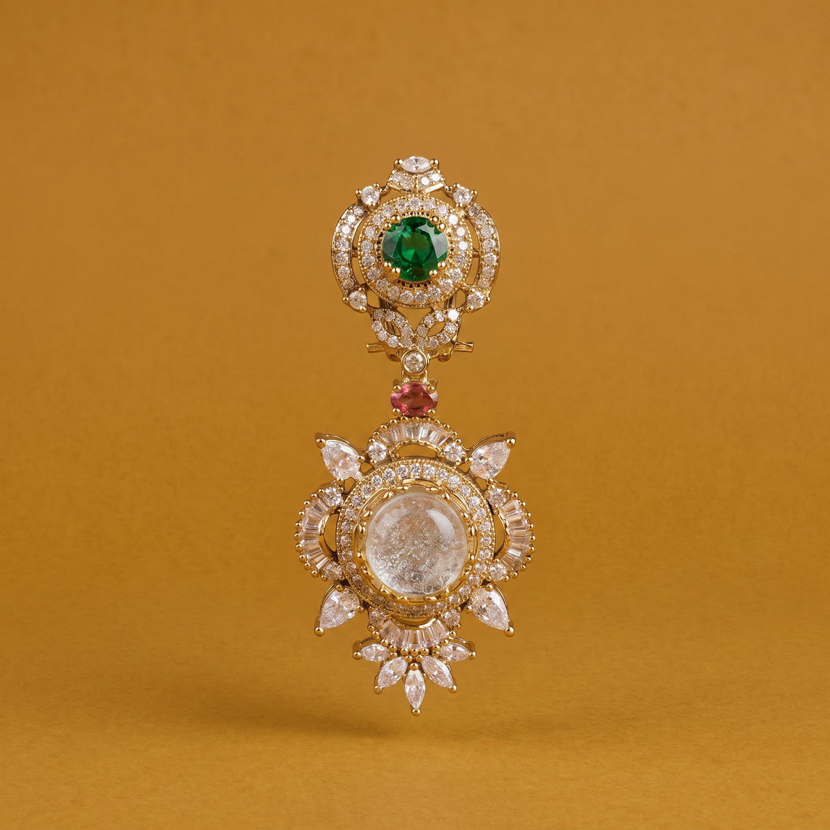 Maharaj Dual Medallion Drop Earrings