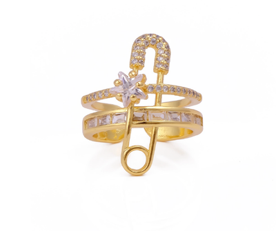 Gilded ring – styled luxury jewelry by Ozel