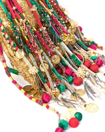 Zoya boho tassel hand bag – top handle view by Ozel
