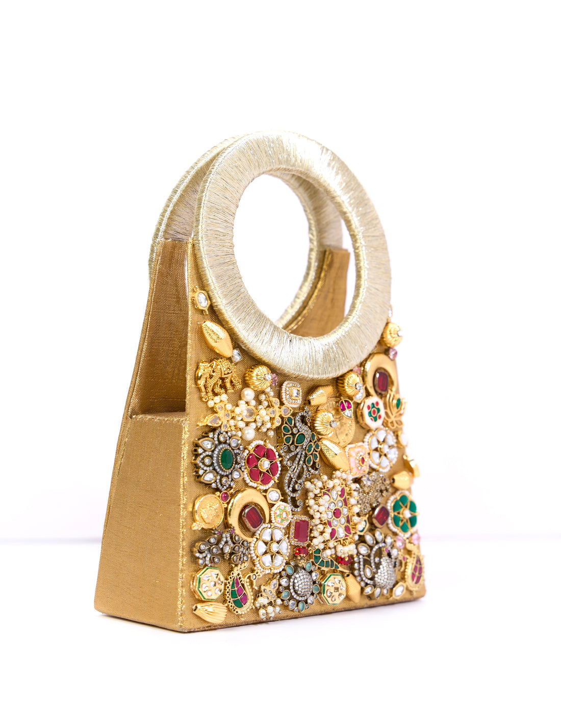 Crown Jewel handheld bag with hand-set embellishments — Ozel