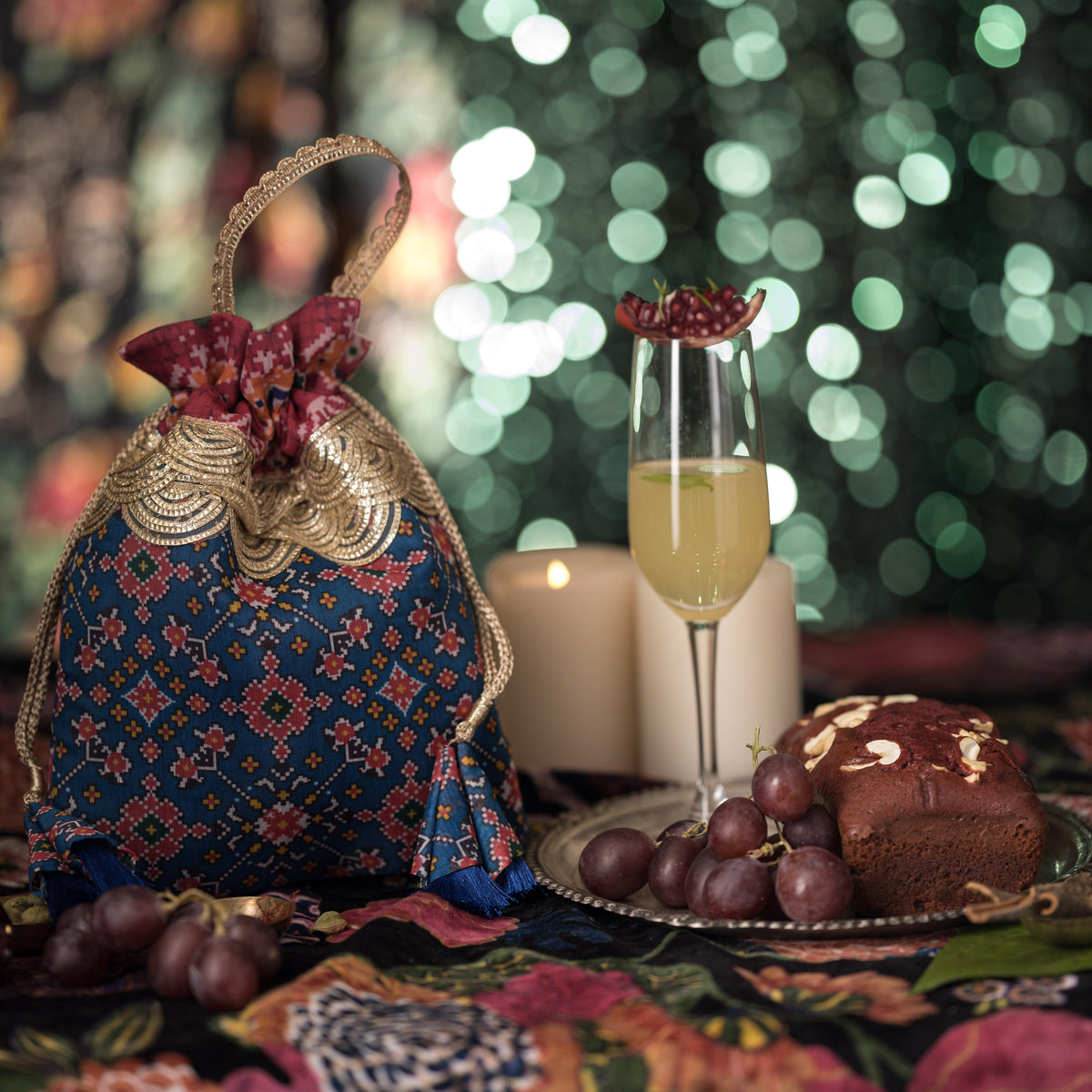 Patola print potli for wedding favour — Ozel
