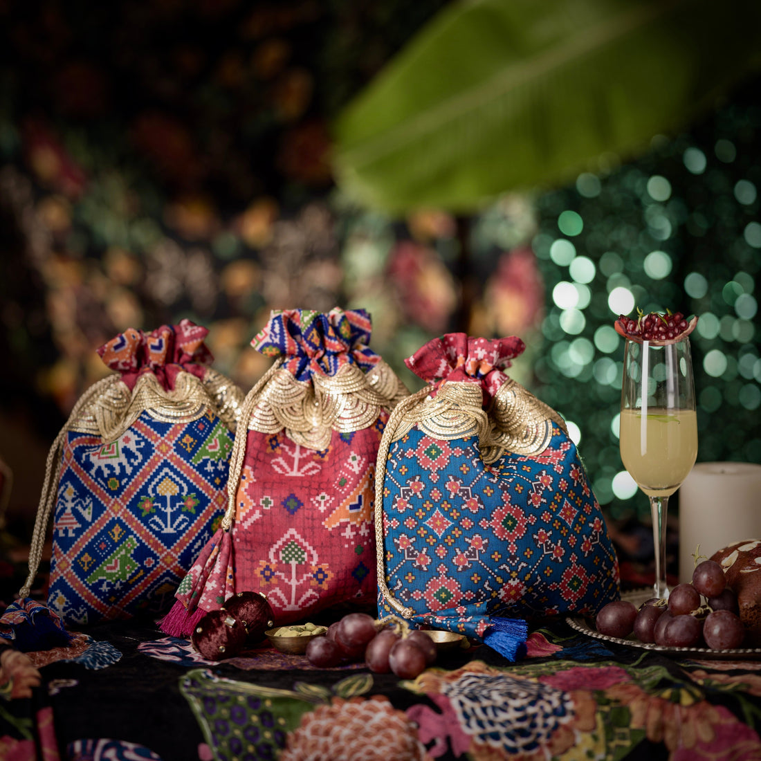 Return gift bags – handcrafted Indian artisanal gift bags by Ozel