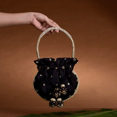 Jadau Potli Bag - Black