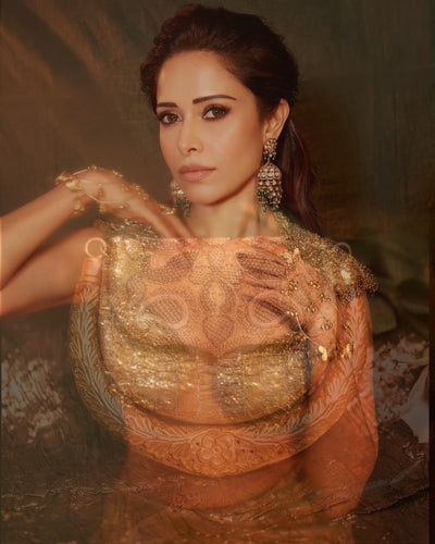 Nusshrratt Bharuccha with Amra Beige Hasli Bag