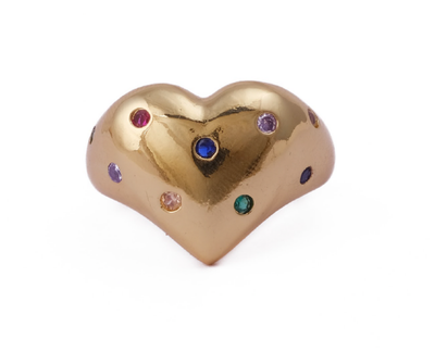 Gemstone ring – top view of setting by Ozel