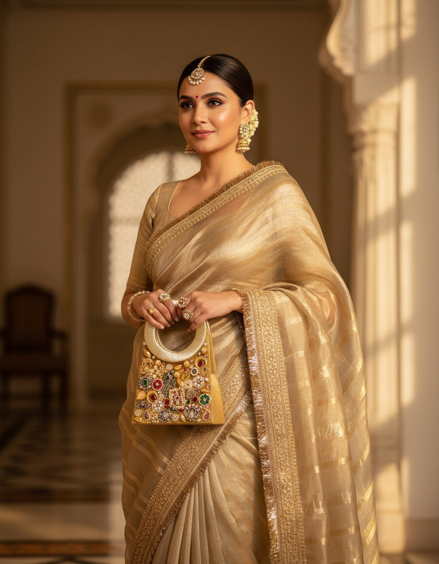 Crown Jewel handheld bag with ornate embellishments – Ozel