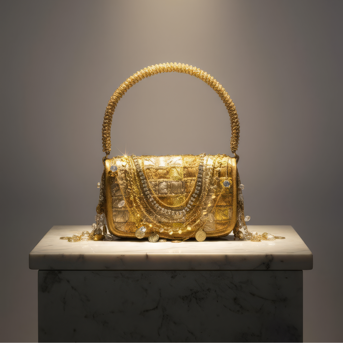 Deo Luxe bag held by model — Ozel