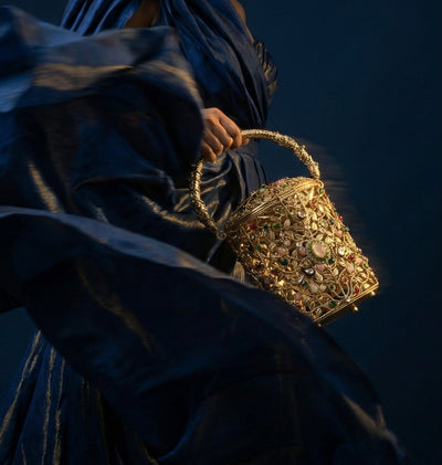 The Ozel limited edition bag styled with couture look — Ozel