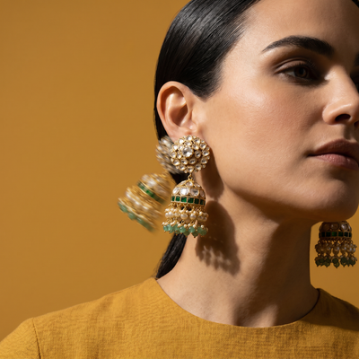 Aarunya Kundan Bloom Jhumkas