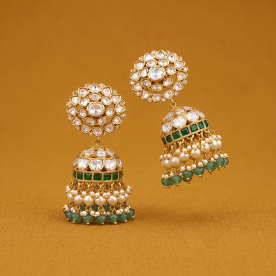 Aarunya Kundan Bloom Jhumkas