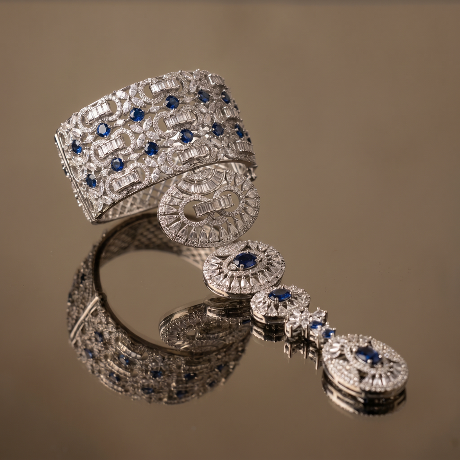 Aditi regal statement bracelet – detail view by Ozel