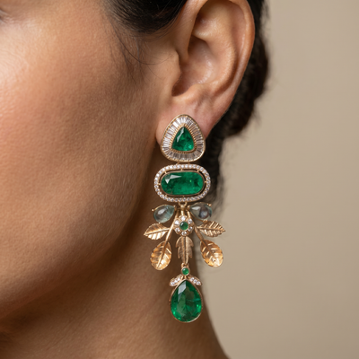 Aelira Verdant Cascade Earrings