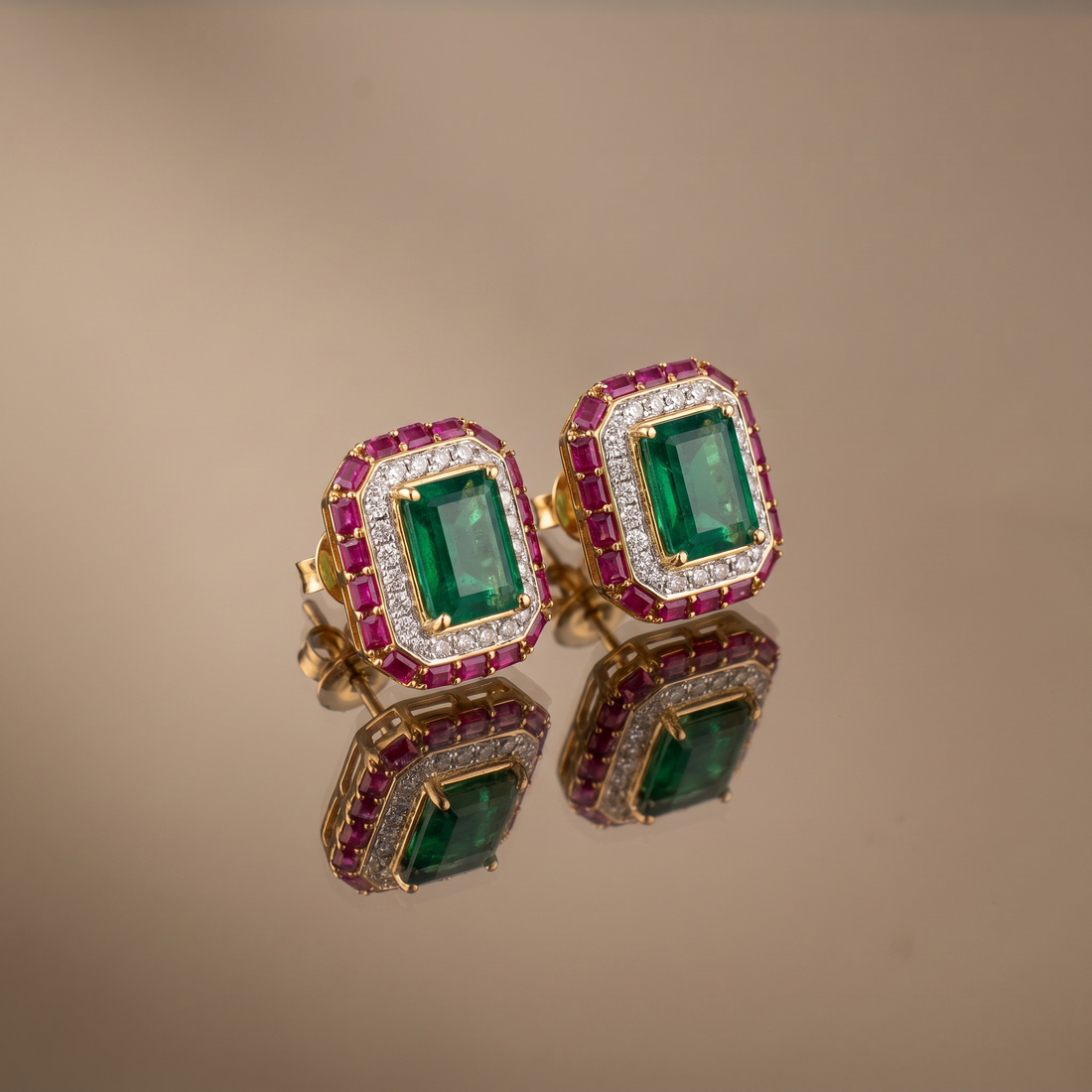 Ahalya Jewel Stud Earrings