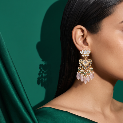 Ashi Lotus Pearl Earrings