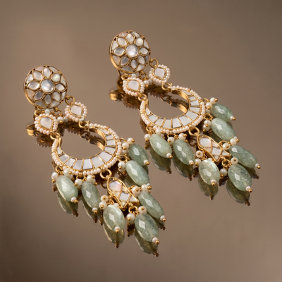 Aviya Pearl Chandbali Earrings