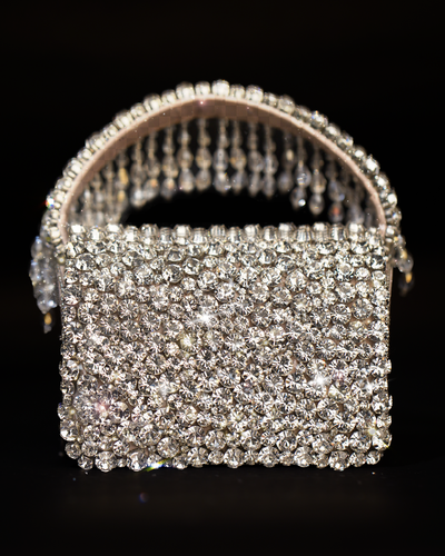 Rhinestones Mini Flap Bag with Handle