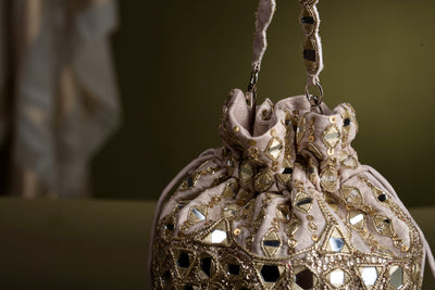 Mirror Work Bucket Bag